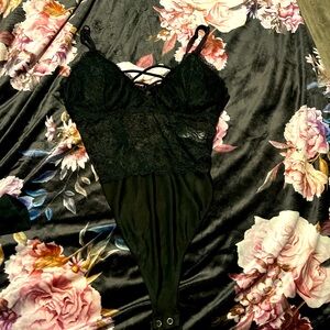 Black lace bodysuit
